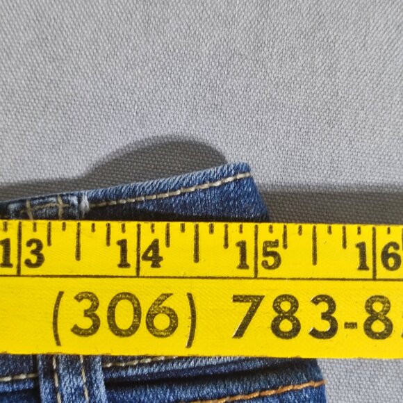 Bongo Jeans New York Low rise Bootcut women's sz 30 indigo blue back flap pocket - Picture 12 of 16